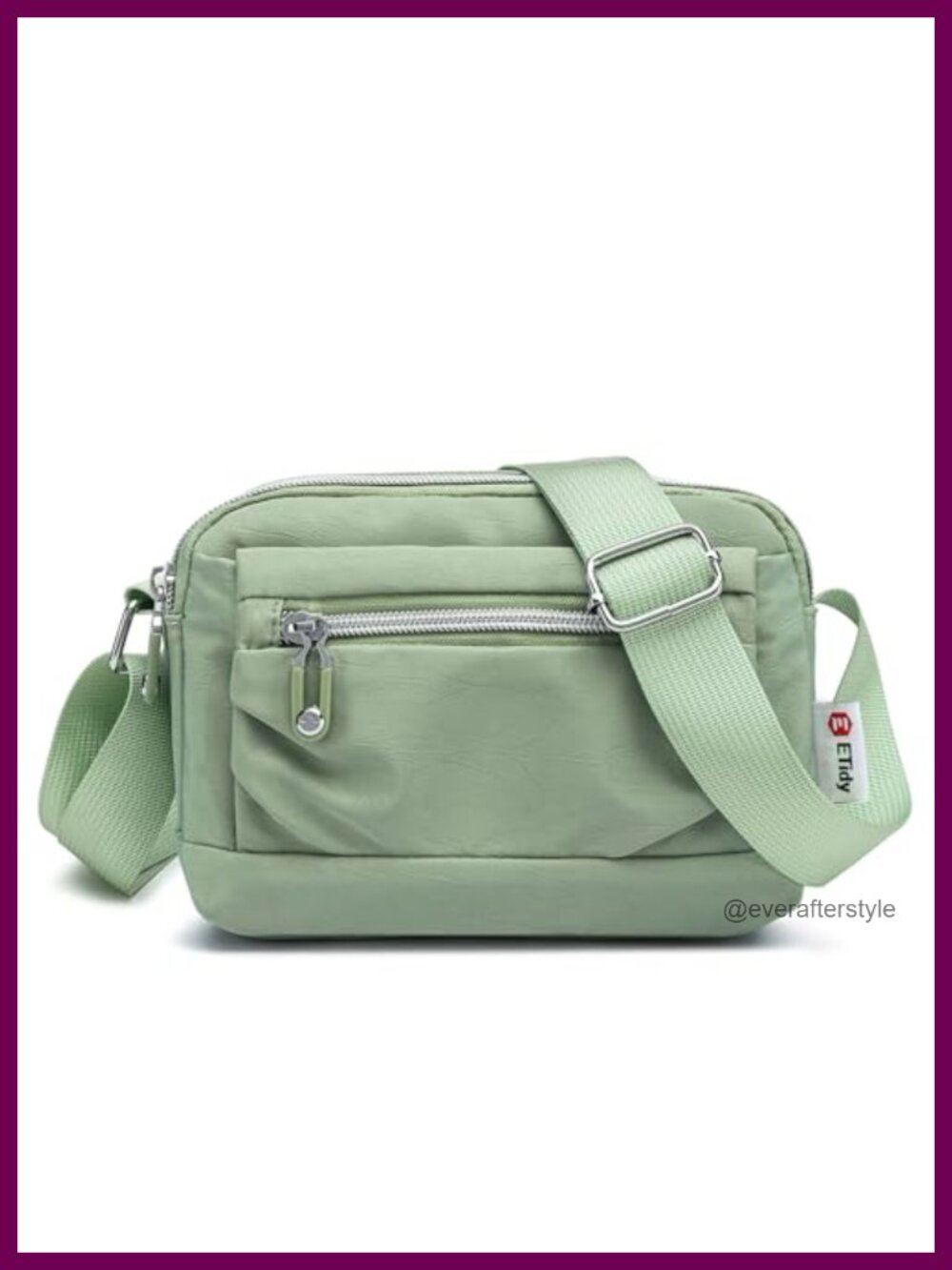 ETidy Nylon Crossbody Bag Small Multi-Pocket Lightweight Shoulder Purse